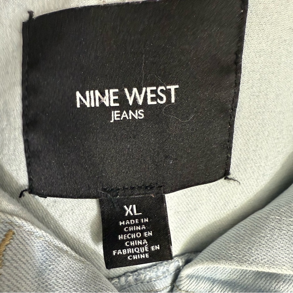 Nine West light wash denim jean jacket XL - Picture 7 of 8